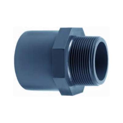 PVC Übergangsmuffennippel 63 x 75 x 2" AG