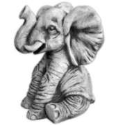 Elefant, sitzend