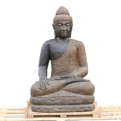 Buddha 100 cm - Hand auf Knie