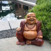 Figur Happy Buddha Holz 20 cm